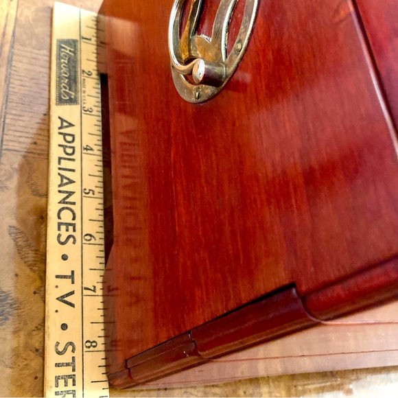 Rosewood Jewelry Box/Chest with Brass Accents - Vintage - Picture 11 of 12